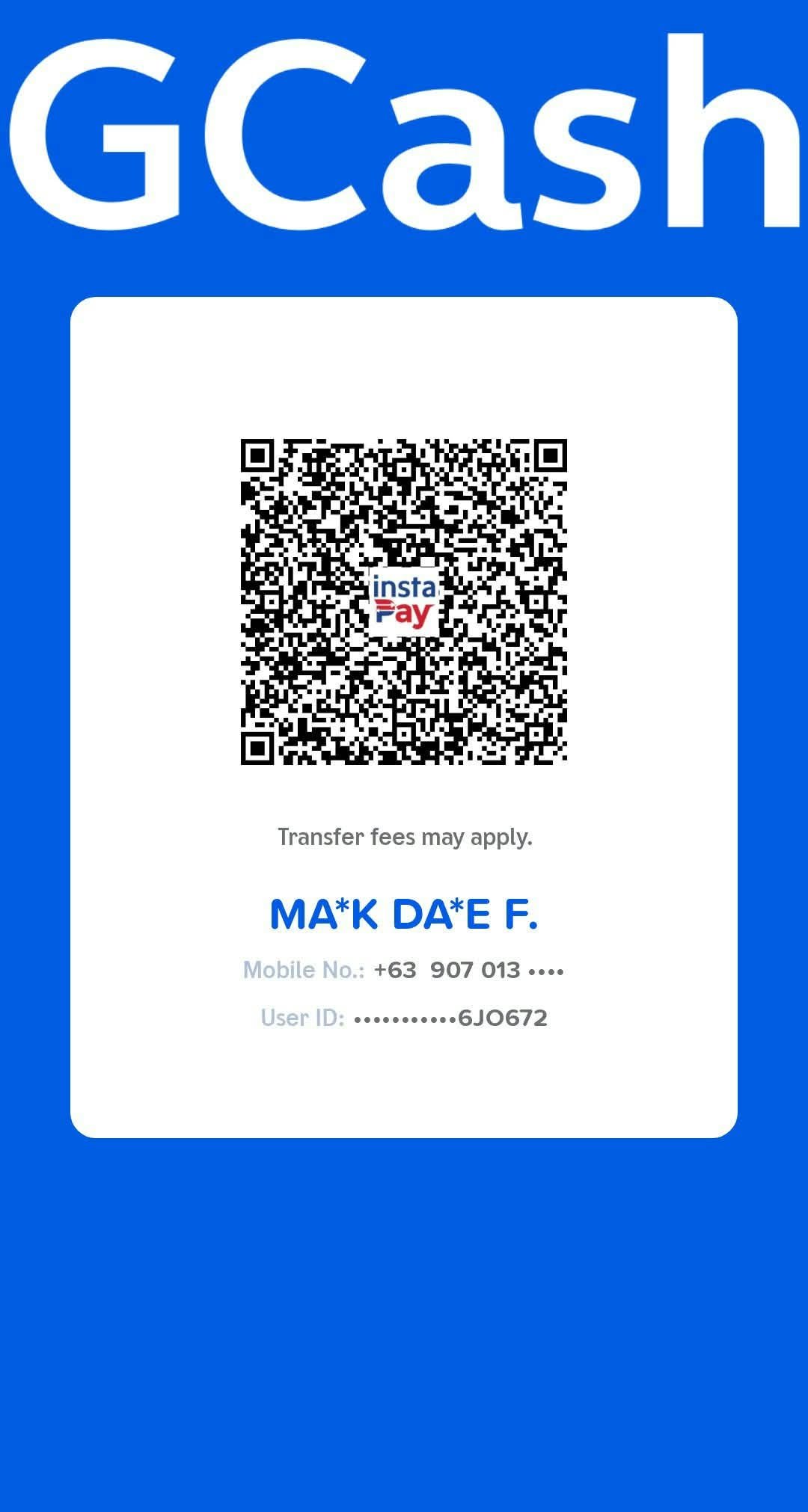 Café Hugo GCash payment QR code